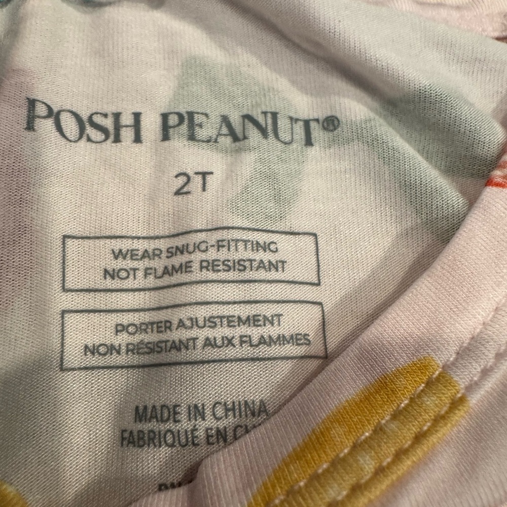 Posh Peanut Classic Pajama Set Shawna Bow Print Size 2T NWT - Picture 2 of 4